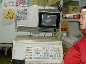 「光の部屋『PIKAチュウ』（北間ｾﾞﾐ）」 超音波で心臓の様子を見せてもらいました。