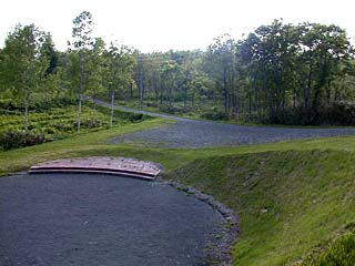 駐車場(道路は町道なので、駐車できない)