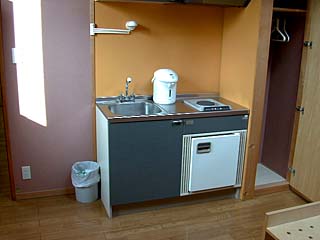 ベッドルーム(個室)にあるキッチン