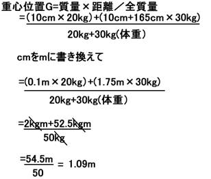 身体重心の求め方について 義肢装具士の基礎力学